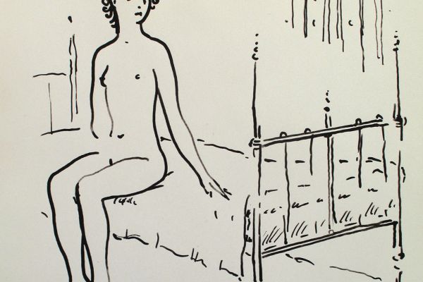 Сергей Малютов. Обнаженная натура, 2006. Мелованная бумага, гелиевая ручка, 13х19 см. Фото из архива Сергея Малютова