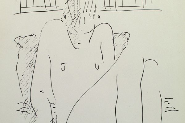 Сергей Малютов. Обнаженная натура, 2006. Мелованная бумага, гелиевая ручка, 13х19 см. Фото из архива Сергея Малютова