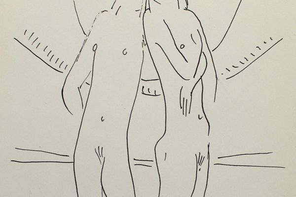 Сергей Малютов. Обнаженная натура, 2006. Мелованная бумага, гелиевая ручка, 13х19 см. Фото из архива Сергея Малютова