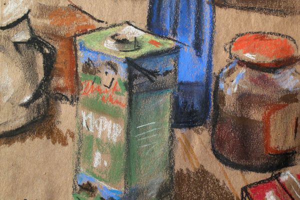 Сергей Малютов. Кефир, 2007. Бумага, пастель, 21х21 см. Фото из архива Сергея Малютова