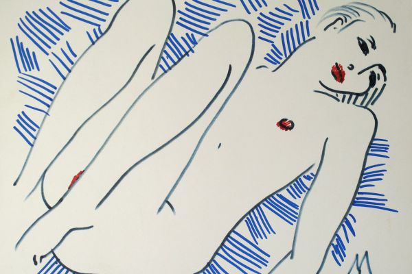 Сергей Малютов. Лежащая Настя 1, 2006. Бумага, маркер, 30,8х34,3 см. Фото из архива Сергея Малютова