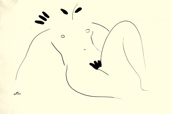 Обнаженная, 2003. Бумага, тушь, 28х40 см. Фото из архива Сергея Малютова