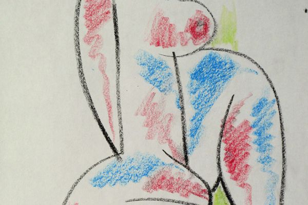 Сергей Малютов. Женщина 1, 2007. Бумага, масляная пастель, 29,5х21 см. Фото из архива Сергея Малютова