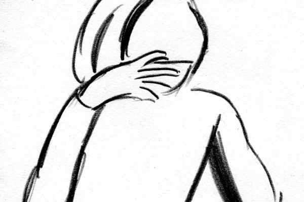 Владимир Потлов. Алтайка с пиалой, 1985. Бумага, карандаш, 30х30 см. Фото из архива Владимира Потлова