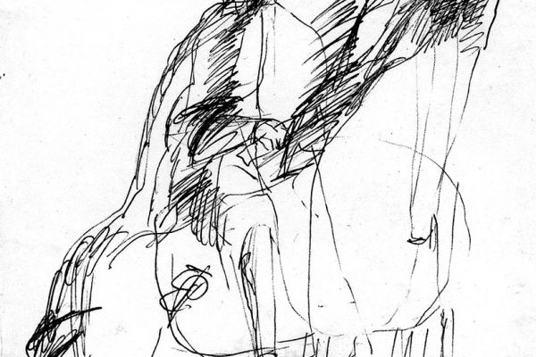 Владимир Потлов. Вестник, 1987. Бумага, тушь, перо, 20х15 см. Фото из архива Владимира Потлова