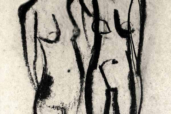 Владимир Потлов. Две танцовщицы, 2005. Бумага, уголь. 60,5х42,5 см. Фото из архива Владимира Потлова