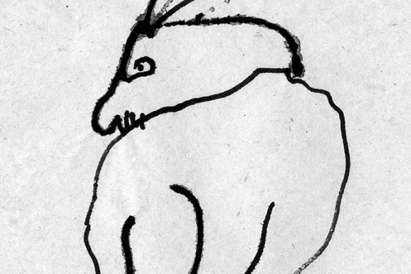 Владимир Потлов. Коза, 1977. Бумага, тушь. 30х20 см. Фото из архива Владимира Потлова