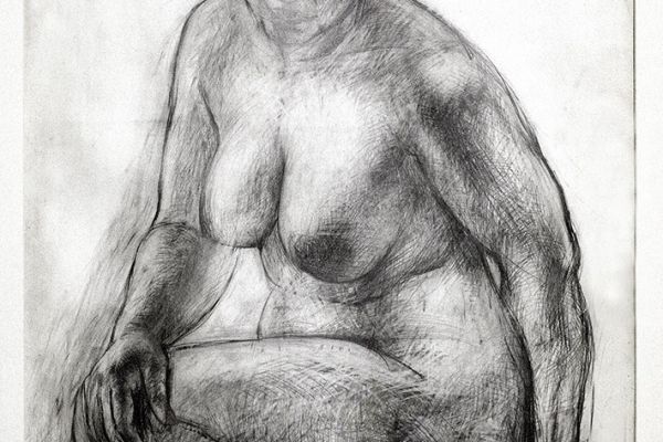 Владимир Потлов. Натурщица, 1974. Бумага, карандаш. 100х64 см. Фото из архива Владимира Потлова