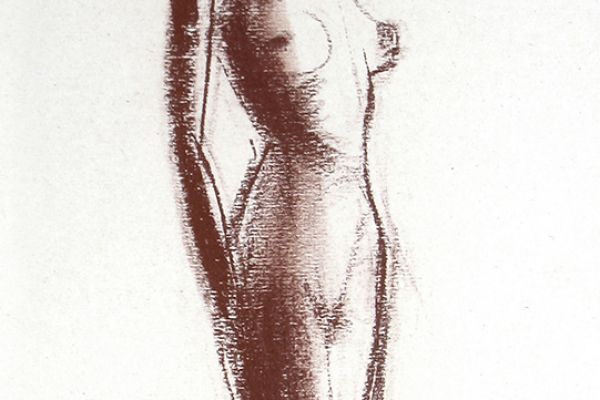 Владимир Потлов. Идущая, 1989. Бумага, сангина. 65х45 см. Фото из архива Владимира Потлова