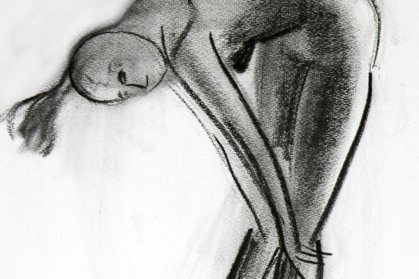 Владимир Потлов. Склоненная, 2000. Бумага, уголь. 60х50 см. Фото из архива Владимира Потлова