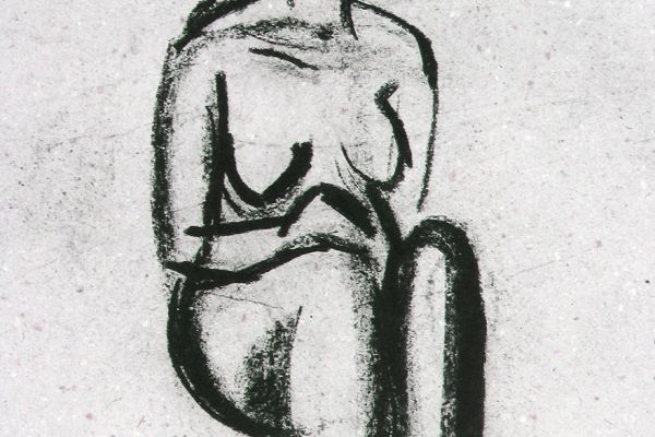 Владимир Потлов. Сидящая, 1999. Бумага, уголь. 40х30 см. Фото из архива Владимира Потлова