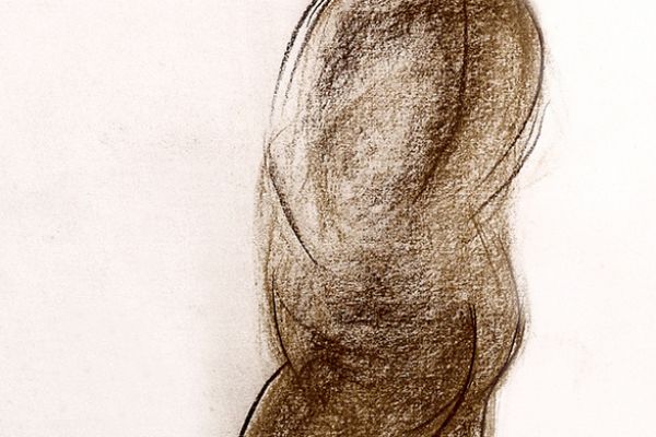 Владимир Потлов. Фигура 8, 2024. Бумага, сангина. 60х40 см. Фото из архива Владимира Потлова