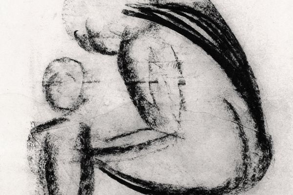 Владимир Потлов. Материнство 3, 1983. Бумага, уголь. 47х36 см. Фото из архива Владимира Потлова