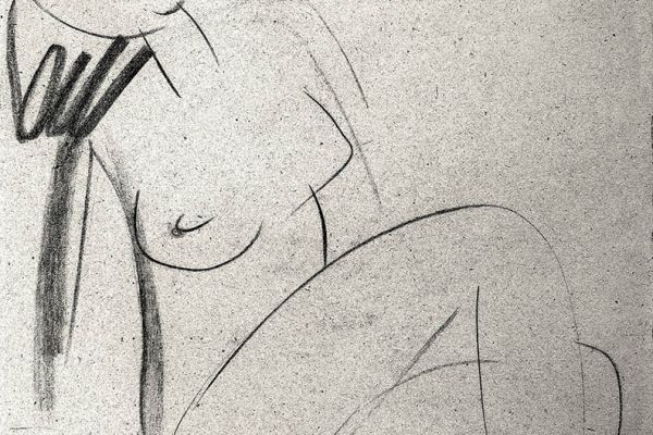 Владимир Потлов. Модель 2, 1988. Бумага, уголь. 62х47 см. Фото из архива Владимира Потлова