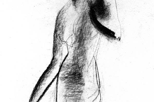 Владимир Потлов. Модель 4, 1991. Бумага, уголь. 62х47 см. Фото из архива Владимира Потлова