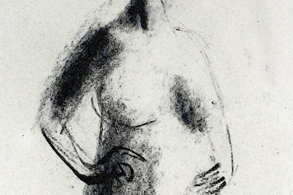 Владимир Потлов. Модель,1986. Бумага, карандаш. 60х31 см. Бумага, карандаш. 60х31 см. Фото из архива Владимира Потлова