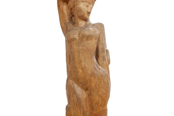 Сергей Конёнков. Примитив (Серафим), 1915. Дерево подцвеченное, 182х62х69 см. Музей скульптуры С.Т. Конёнкова, Смоленск. Фото: ar.culture.ru