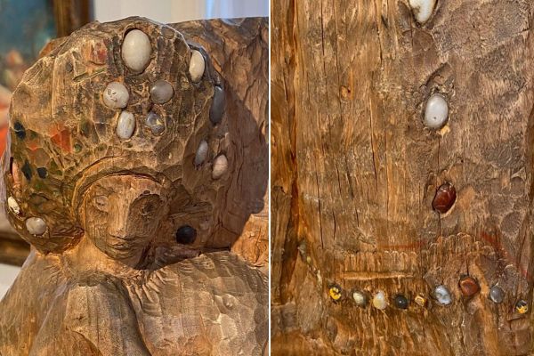 Сергей Конёнков. Царевна (Сказка) (фрагменты), 1913. Дерево подцвеченное. Серпуховский историко-художественный музей, Московская область