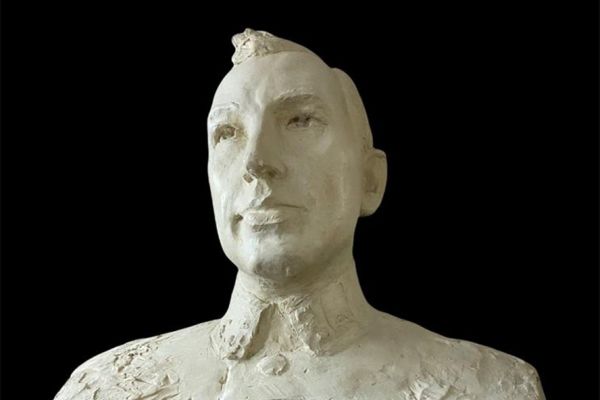 Сергей Конёнков. Портрет Маршала Советского Союза К.К. Рокоссовского, 1943. Гипс, 50х57х29 см. Мемориальный музей Творческая мастерская С.Т. Конёнкова, Москва