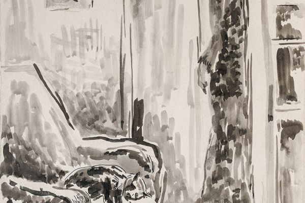 Алексей Григорьев. Покой, 1980. Бумага, тушь, гуашь, 44х32 см. Фото из архива семьи Кадошниковых