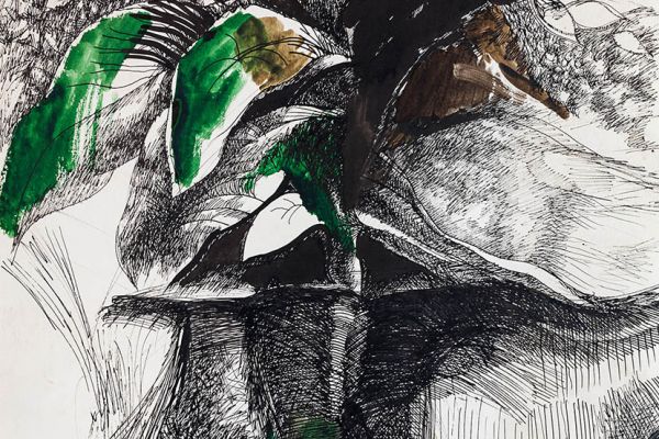 Алексей Григорьев. Натюрморт, 1981. Бумага, тушь, гуашь, 61,2х42,8 см. Фото из архива семьи Кадошниковых