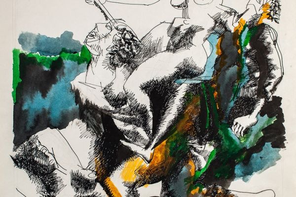 Алексей Григорьев. Вий, 1995. Бумага, тушь, гуашь, 60,5x43 см. Фото из архива семьи Кадошниковых