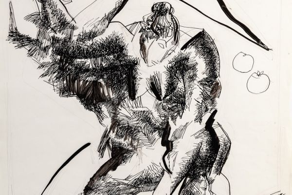 Алексей Григорьев. Амазонка, 1998. Бумага, тушь, гуашь, 62х47 см. Фото из архива семьи Кадошниковых