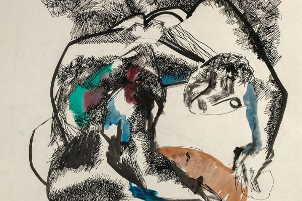 Алексей Григорьев. Геракл, 1998. Бумага, тушь, гуашь, 62х45 см. Фото из архива семьи Кадошниковых