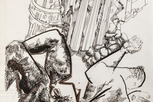 Алексей Григорьев. Без названия, 2002. Бумага, тушь, гуашь, 62х47 см. Фото из архива семьи Кадошниковых