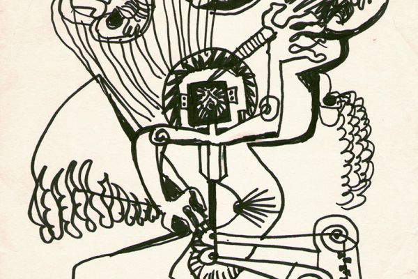 Валерия Семенова.Из серии ''Чудища'', 1967. Бумага, фломастер, 27х20 см. Фото из архива Ирины Семеновой