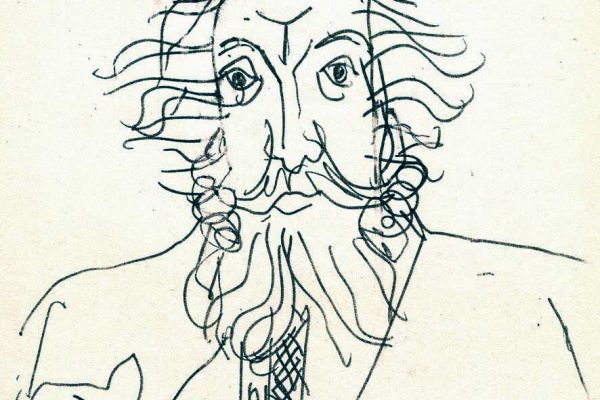 Валерия Семенова. ''Член-корреспондент АН СССР А.А. Ляпунов'', 1969. Из серии ''Ученые''. Бумага, перо, 26х20 см. Фото из архива Ирины Семеновой