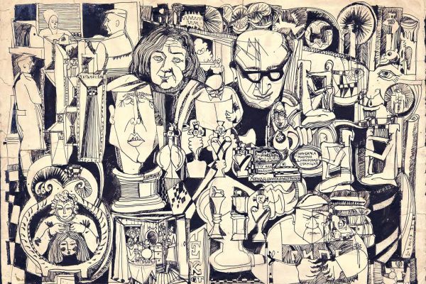 Валерия Семенова. ''Калейдоскоп жизни'', 1973. Бумага, перо, 44х64 см. Фото из архива Ирины Семеновой