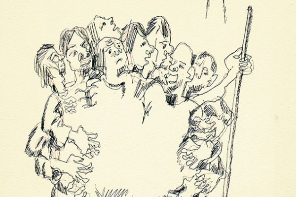 Валерия Семенова. Из серии Чевенгур, 1999. Бумага, перо, 35х23 см. Фото из архива Ирины Семеновой