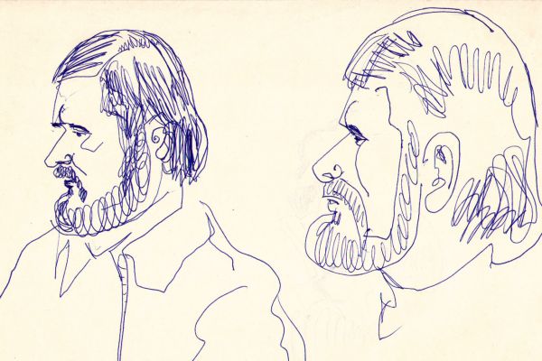 Валерия Семенова. График Станислав Белов, 1973. Из серии Художники. Бумага, перо, 15х25 см. Фото из архива Ирины Семеновой