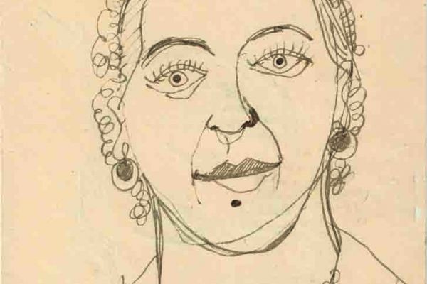 Валерия Семенова. Искусствовед, 1978. Из серии Художники. Бумага, перо. Фото из архива Ирины Семеновой