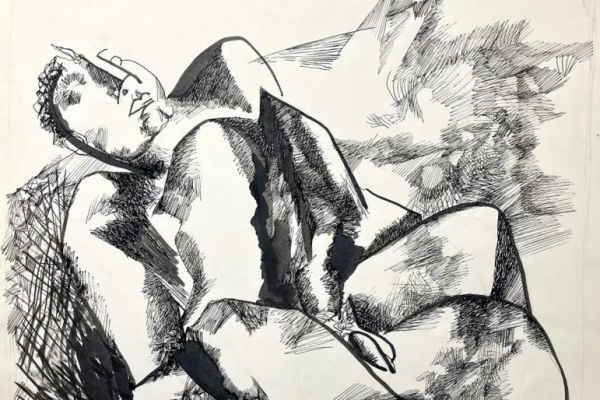 Алексей Григорьев. Сизиф, 1995. Бумага, тушь. Фото  из архива семьи Кадошниковых