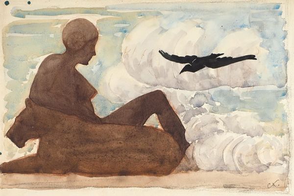 Сергей Кольцов. Аллегорическая композиция, 1920-е. Картон, карандаш, акварель, 17х25 см (в свету). Фото Аукционный дом Литфонд, Москва