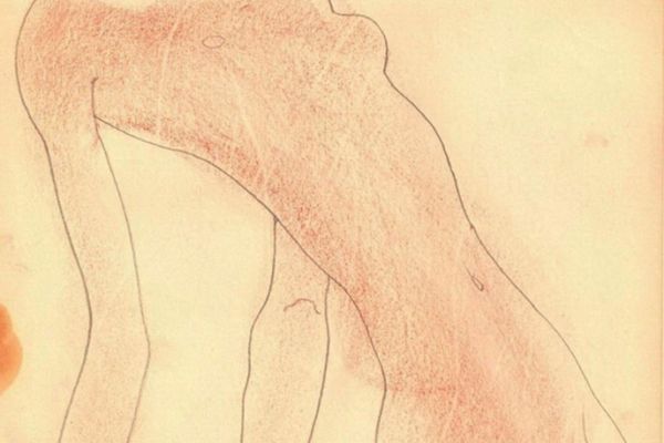 Сергей Кольцов. Женский торс, 1920-е. Бумага, карандаш, сангина, 20,5х18 см. Фото галерея Улей, Москва