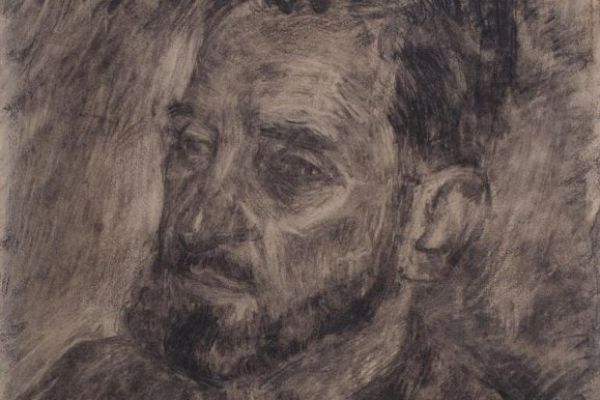 Сергей Кольцов. Автопортрет, 1928-1930 Бумага, уголь, 54,8х39,6 см. Пермская государственная художественная галерея