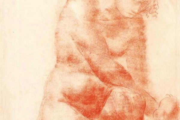 Сергей Кольцов. Эскиз к скульптуре Материнство, 1930-е. Бумага, сангина, 60х40 см. Фото: Дом антикварной книги - аукцион в Никитском, Москва