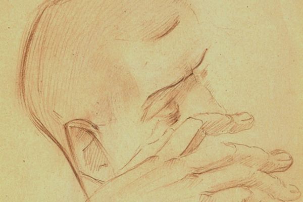 Сергей Кольцов. Мужской портрет, 1930-е. Бумага, сангина, 21х17,5 см. Фото: Аукционный дом СОВКОМ, Москва