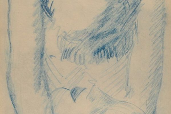 Сергей Кольцов. Поцелуй, начало 1930-х. Бумага, пастель, 41,8х27 см. Фото: Аукционный дом Литфонд, Москва