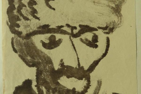 Сергей Кольцов. Азербайджанец, 1935.Из серии Азербайджан. Бумага, морилка, 19,7х14,9 см. Государственный исторический музей, Москва