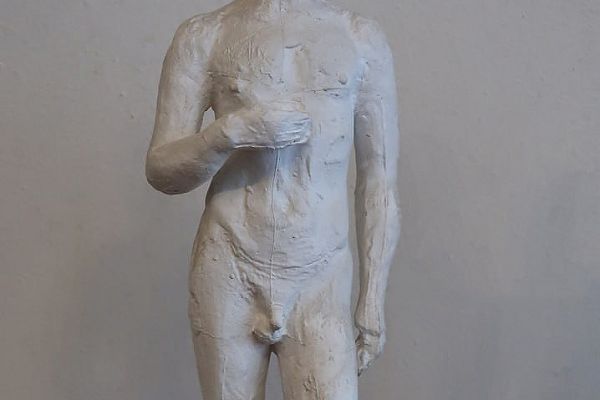 Александр Матвеев. Стоящий китаец, 1938. Этюд обнаженной фигуры к памятнику А.С. Пушкину. Гипс. Мемориальная мастерская А.Т. Матвеева