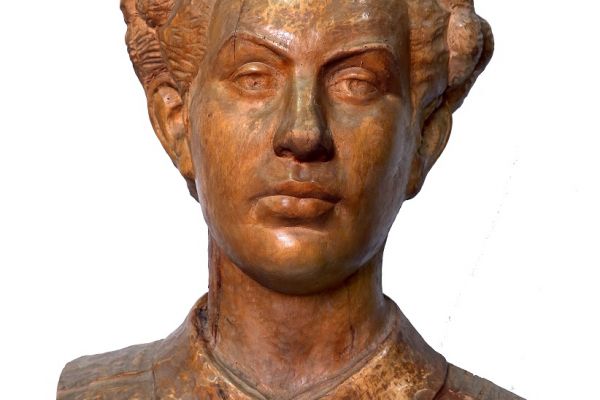 Беатриса Сандомирская. Валя Борц, 1948. Дерево тонированное, 51х39х27 см