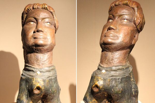 Беатриса Сандомирская. Девушка Венерона, 1961. Дерево тонированное,  68х30х36 см. Вологодская областная картинная галерея