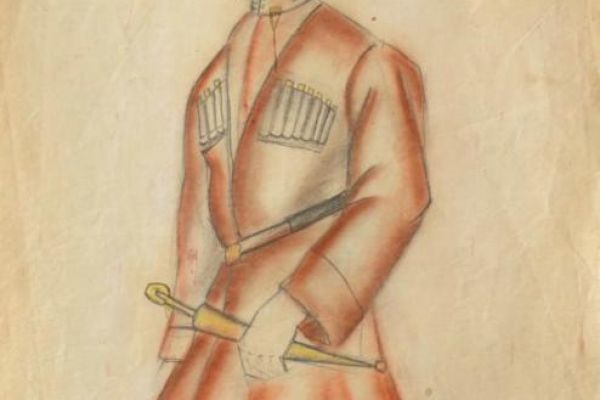 Беатриса Сандомирская. Али Гулеев, 1934. Бумага, карандаш, сангина, 42х26,3 см. Пензенская областная картинная галерея имени К.А. Савицкого