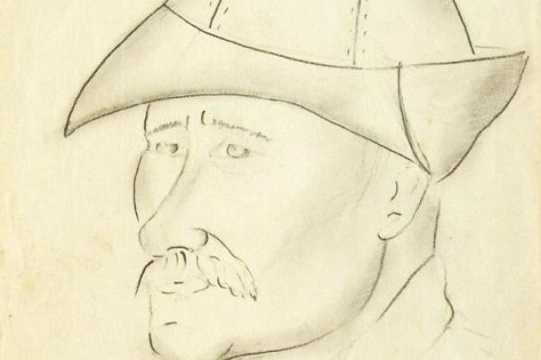 Беатриса Сандомирская. 1938 Керенбек, 1938. Бумага, карандаш, 27,8х18,7 см. Вологодская областная картинная галерея