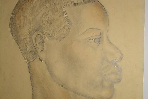 Беатриса Сандомирская. Мукиби, 1961. Бумага, графитный карандаш, сангина, 49,840,6 см. Государственный Русский музей, С.-Петербург