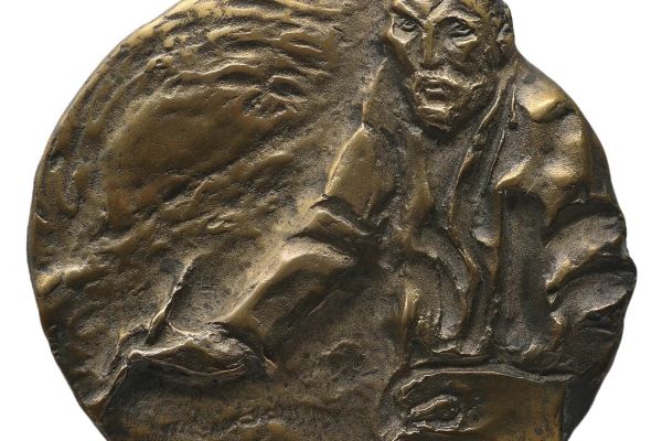 Владимир Похалецкий. Ван Гог, 1973. Памятная медаль к 120-летию со дня рождения художника. Бронза, диаметр 10 см